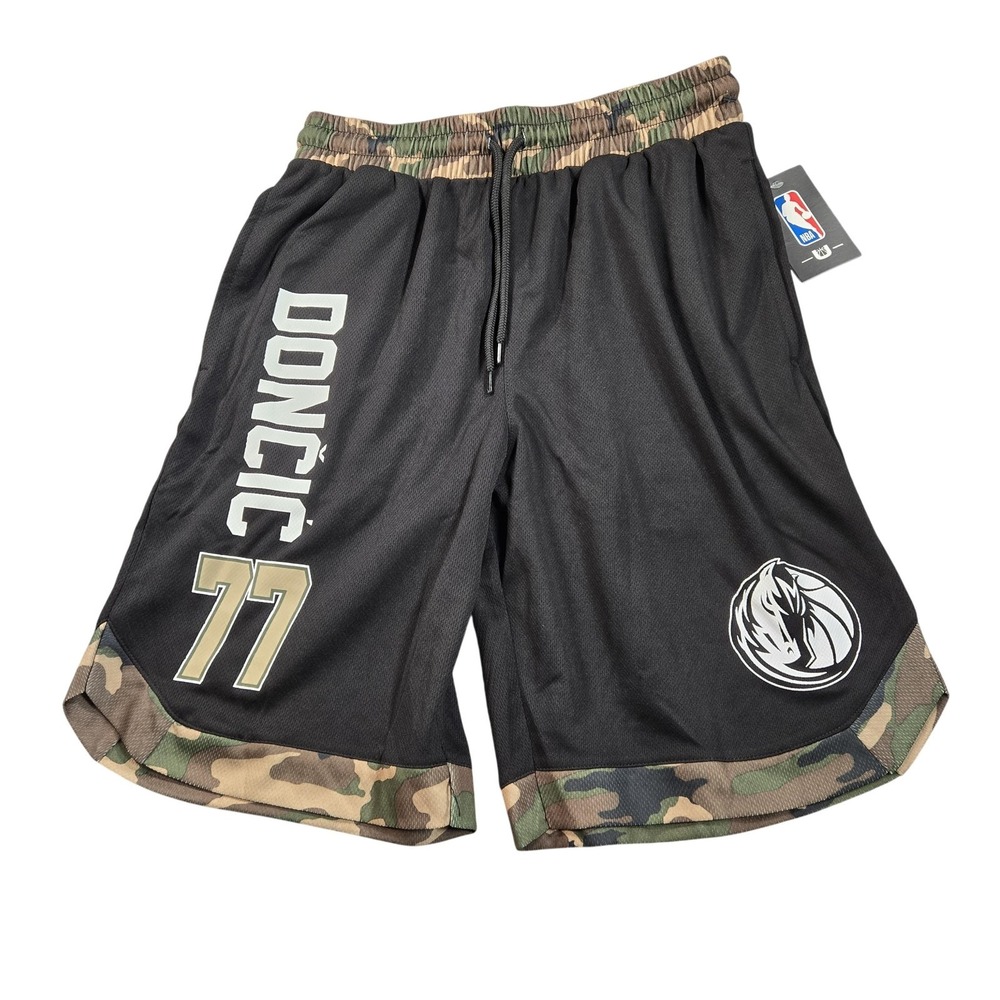 Dallas Mavericks Shorts Mens Small Black NBA Basketball Ultra Game Doncic 77